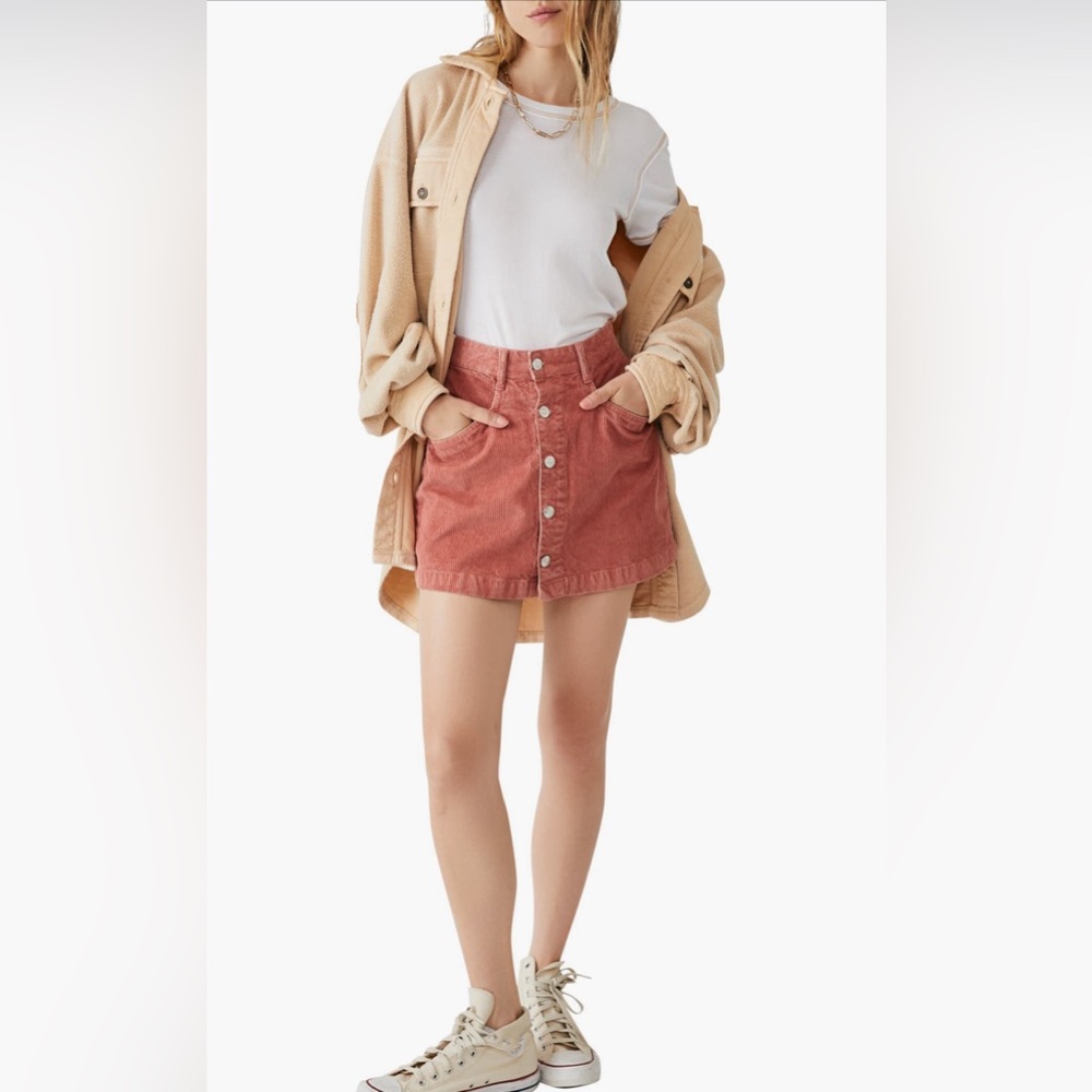 Free People Ray Corduroy Mini Skirt